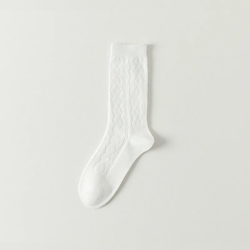 

White socks fashionable and versatile solid color socks women's summer black and white slouchy cotton socks wholesale