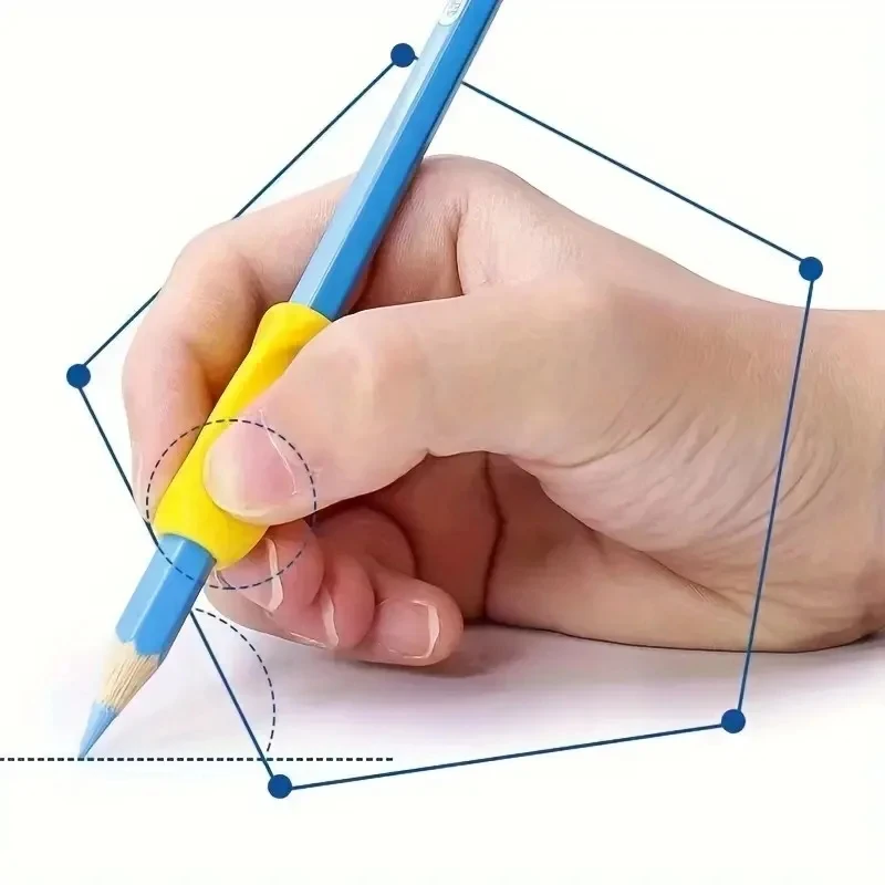 5pcs Ergonomic Pen Holder Corrector Set Adjustable Grip and Posture Correction for Beginners, Made of Durable Plastic