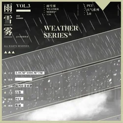 V1 Weather Series Rain Fog Snow Washi PET Tape