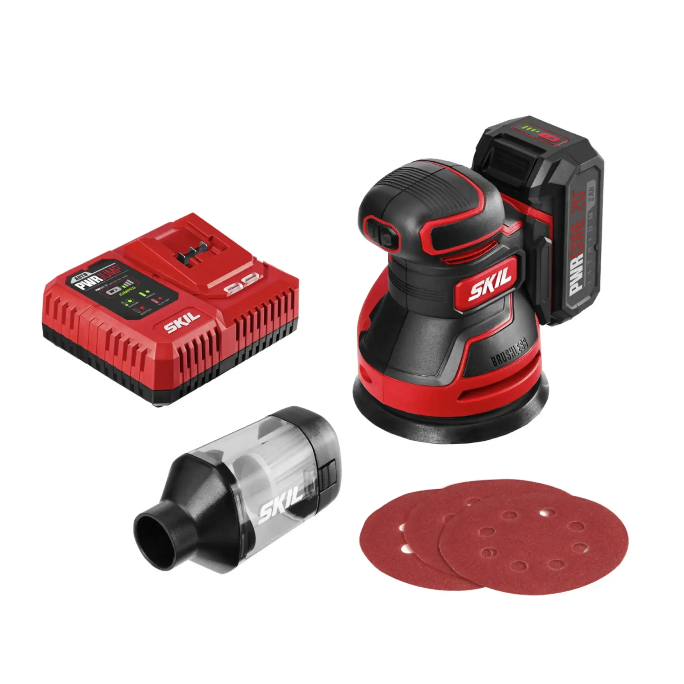 

20™ Brushless 20-Volt Random Orbital Sander Kit with 2.0Ah Battery and PWR JUMP™ Charger, SR660302