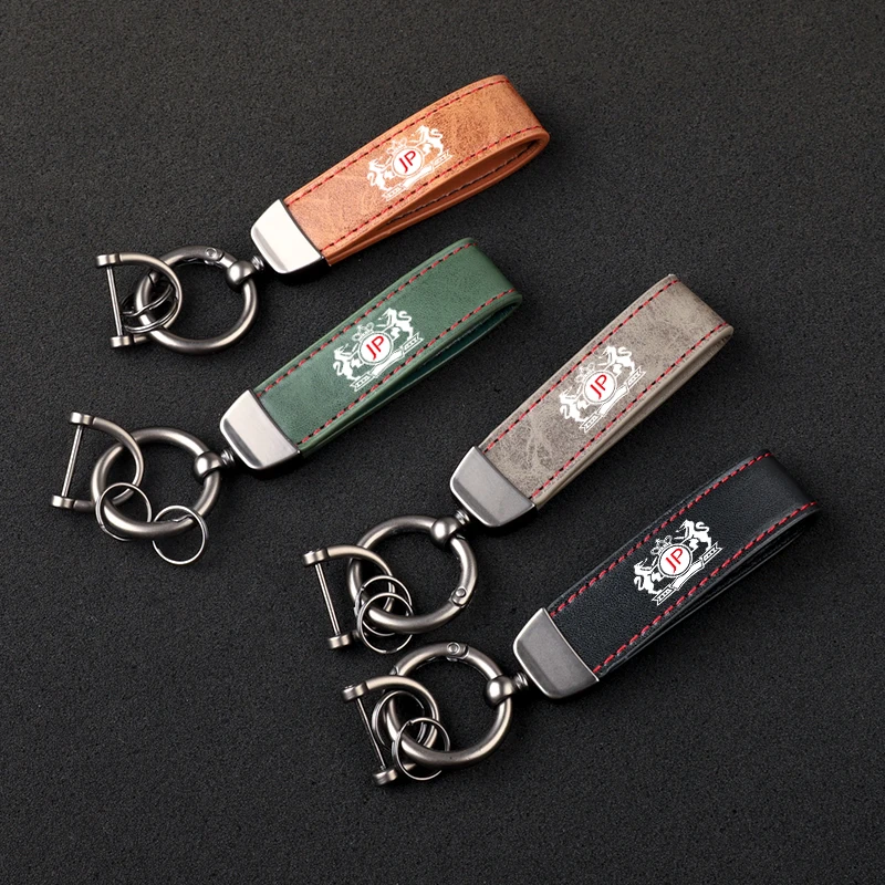 Premium leather Ultra-clear printing Metal fob key chain For JUNCTION PRODUCE Accessories