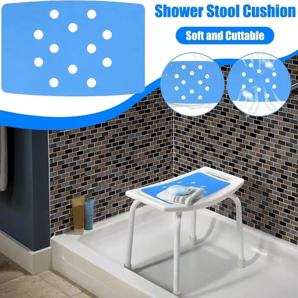 New Non-slip Shower Stool Cushion Paste Adhesive Anti Skid Bath Chair Mat Safety Bath Tub Aid Bathroom
