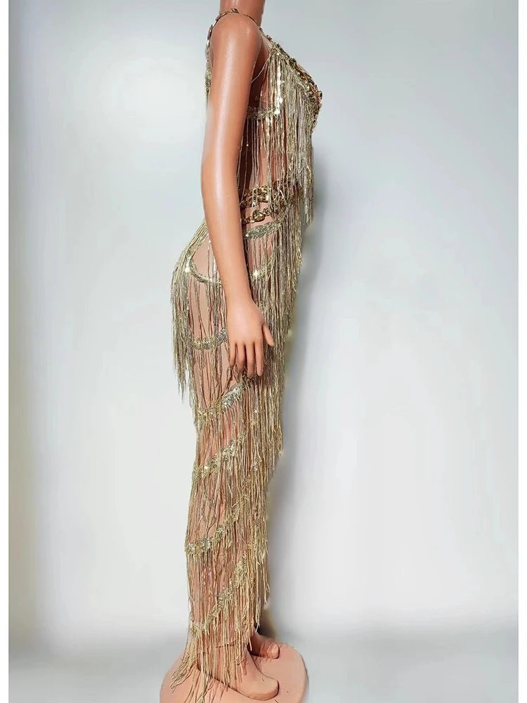 جودة عالية الساخن ختم شرابة مثير الحمالات بذلة 2025 ملابس نسائية عصرية جديدة