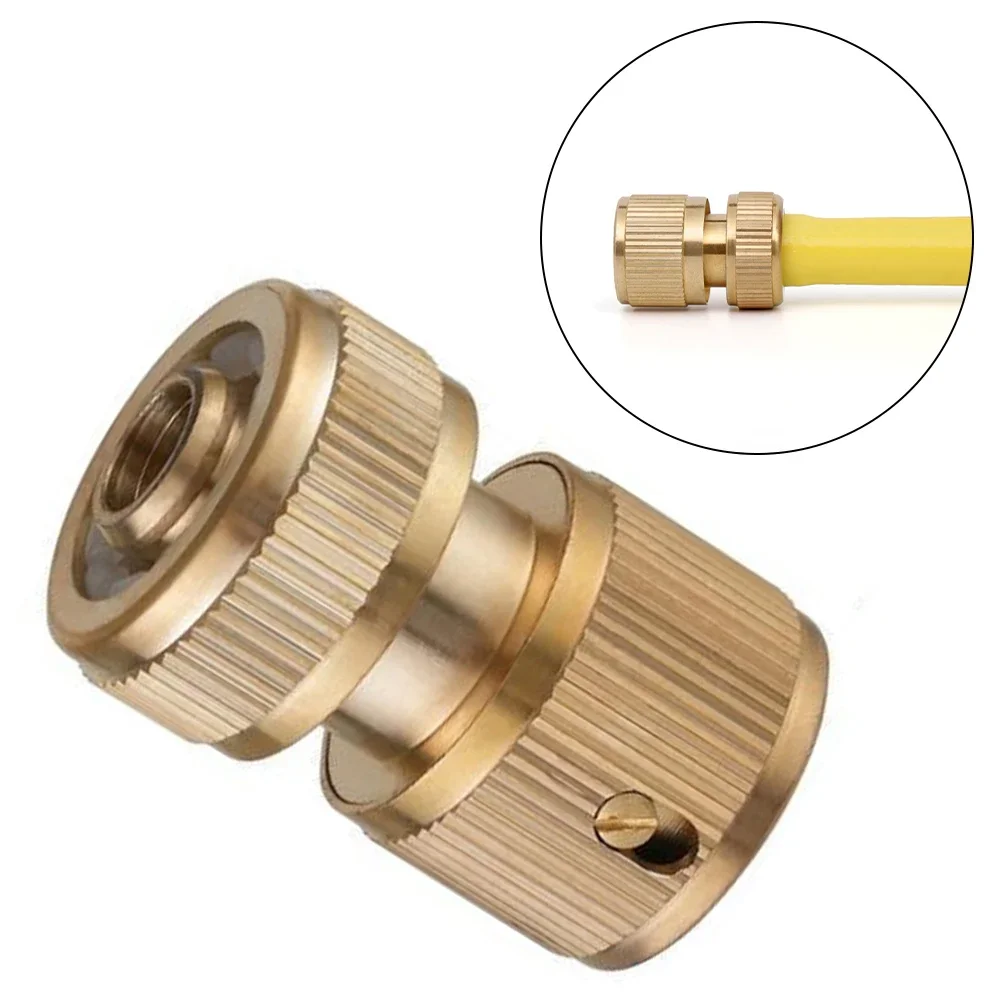 2/4PCS Brass Garden Hose End Quick Connectors 1/2inch Graden Hose Pipe Faucet Adapter For Inside & Outside Taps