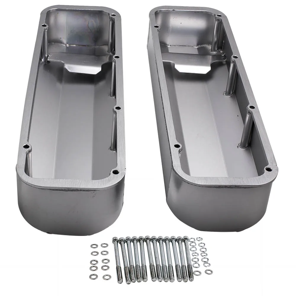 Hohe Ventildeckel für Ford BBF 429 460 1968 V8 Big Block, gebürstetes Aluminium-Finish