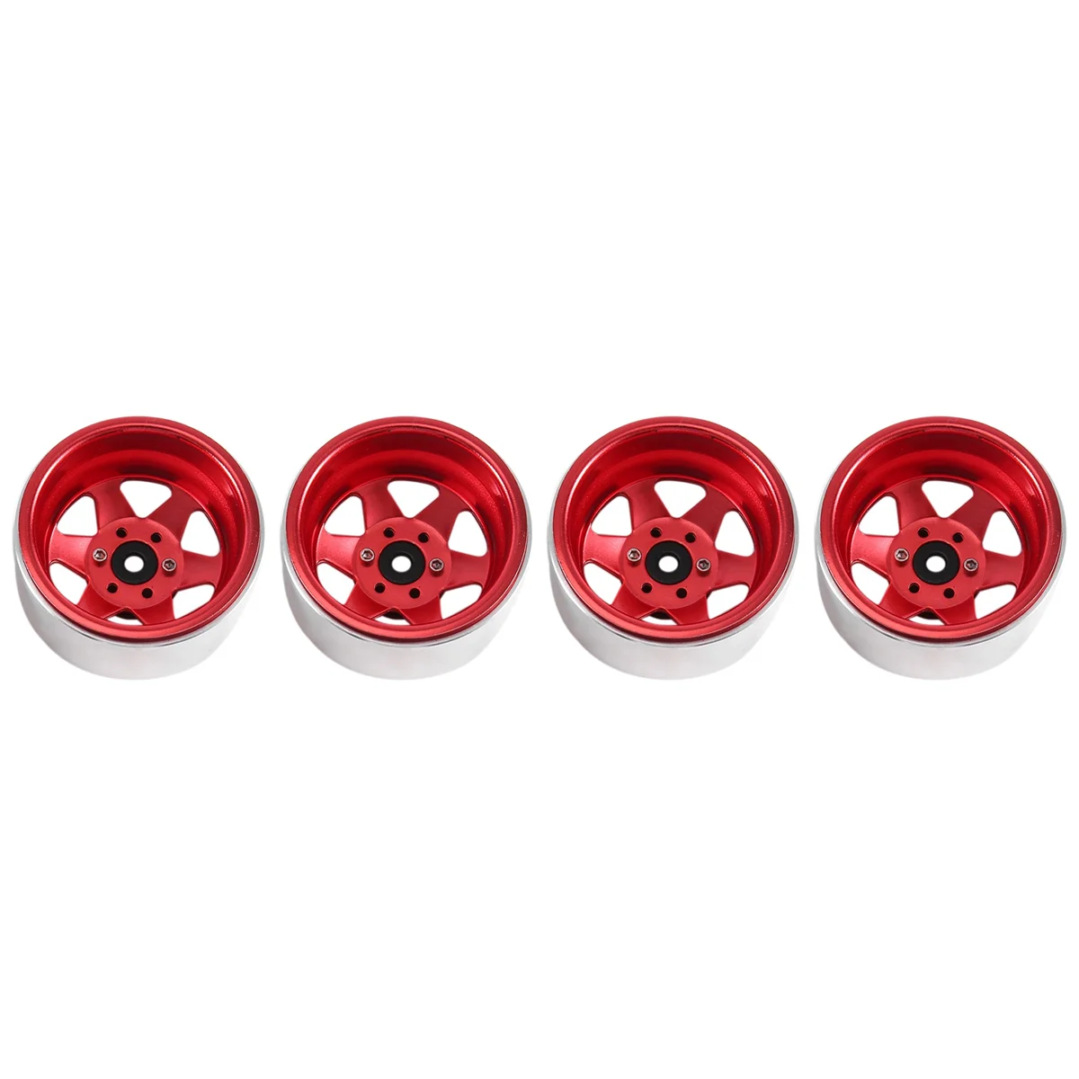Aro de roda vermelho do beadlock do metal, cubo profundo do prato, offset-8.9mm, 1.9 ", 1,10 carro de esteira rolante RC, TRX4 axial, SCX10, 90046, UTB18, 4 unidades