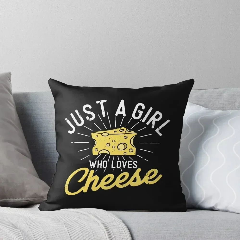 Cheese Girl Funny Cheddar Swiss cheese Lover Food Humor Gift Throw Pillow christmas pillow case autumn pillowcase pillow