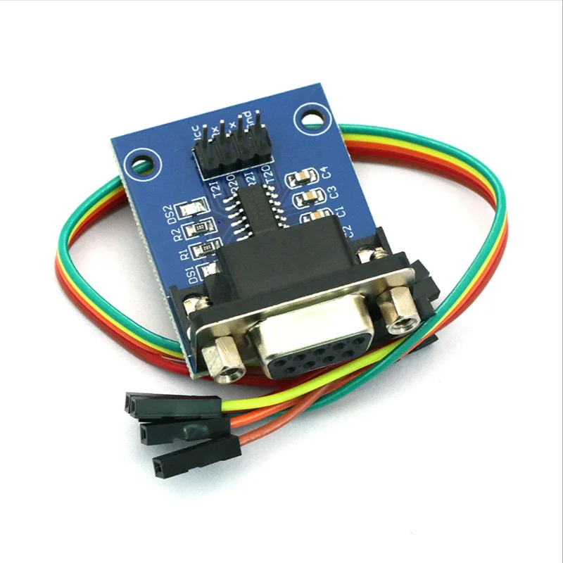 Serial Port Module RS232 To TTL Download Cable Flashing Board with Transmitter and Receiver Indicator Lights and 4 DuPont Cables