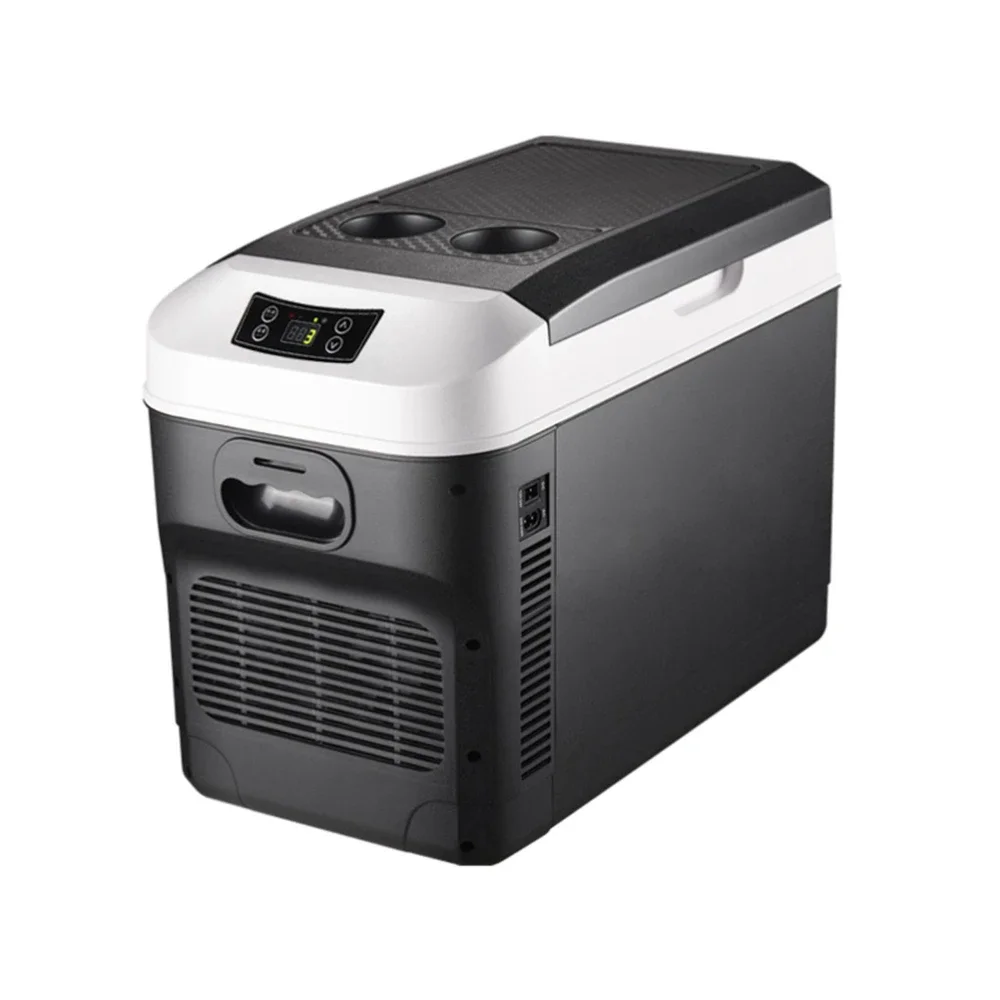 Wholesale Armrest Box Cooler Refrigerator 16.5L Mini Car Fridge Portable Freezer With LED Control Panel