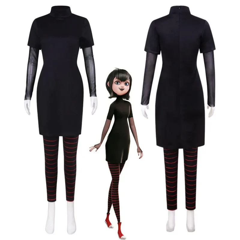 Mavis Dracula Cosplay Costumes With Wig Hotel Transylvania Role Play Halloween Carnival Party Outfit For Children Women Girls