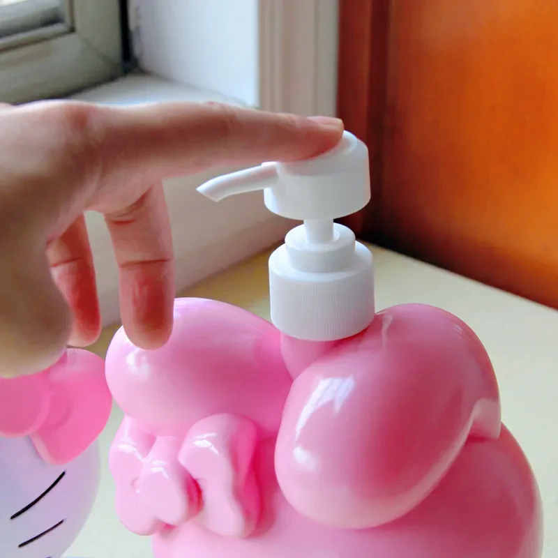 1000ml Hello Kitty My Melody Large Capacity Lotion Bottle Anime Kt Cartoon Shampoo Storage Sub-Bottling Hand Sanitizer Container