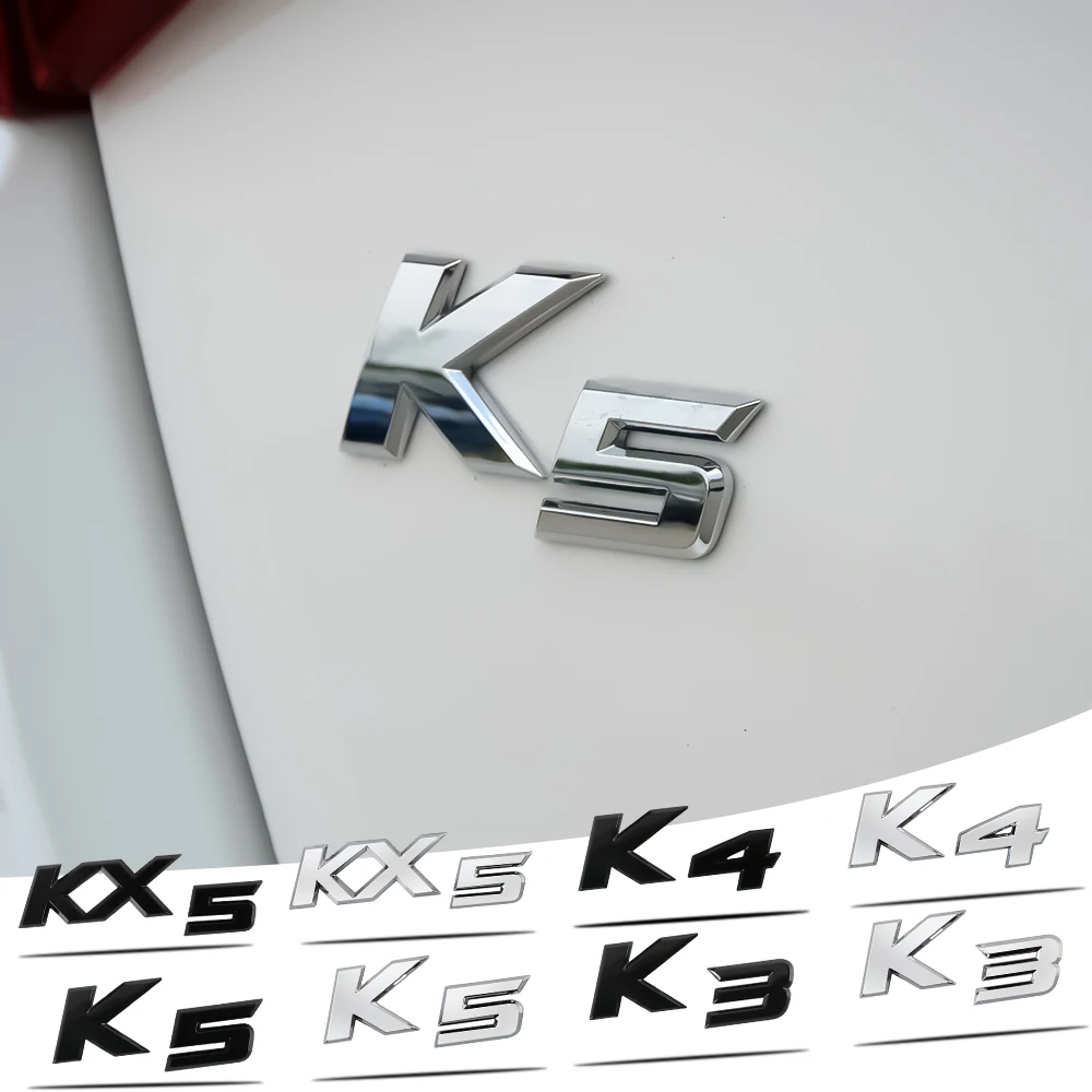 ABS Car KX5 K5 K4 K3 Logo Badge Sticker Auto Personalized Letters Decals For kia Pegas Sorento Cerato Sportage Optima Borrego KN