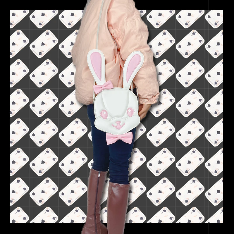 Kawaii Bunny Shaped Purses and Handbags for Women Cute Lolita Shoulder Bag Girls Crossbody Bag Fashion Cosplay Messenger Bag