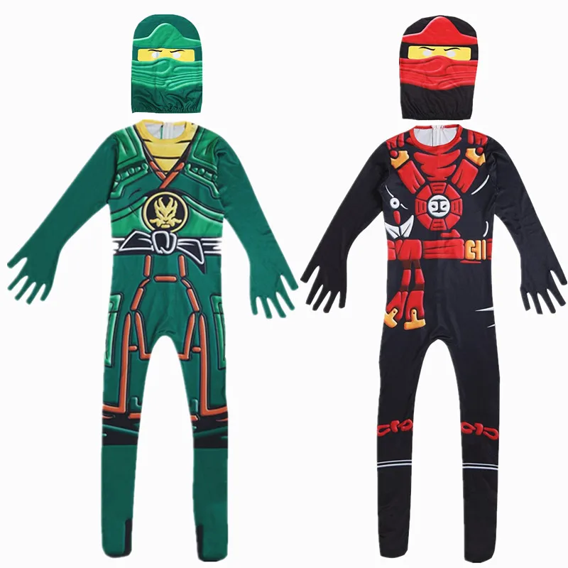 Anime Phantom Ninja Cosplay Costume Boys Girls LEGO Set Halloween Kids Performance Costumes Children's Day Gift Clothes Set