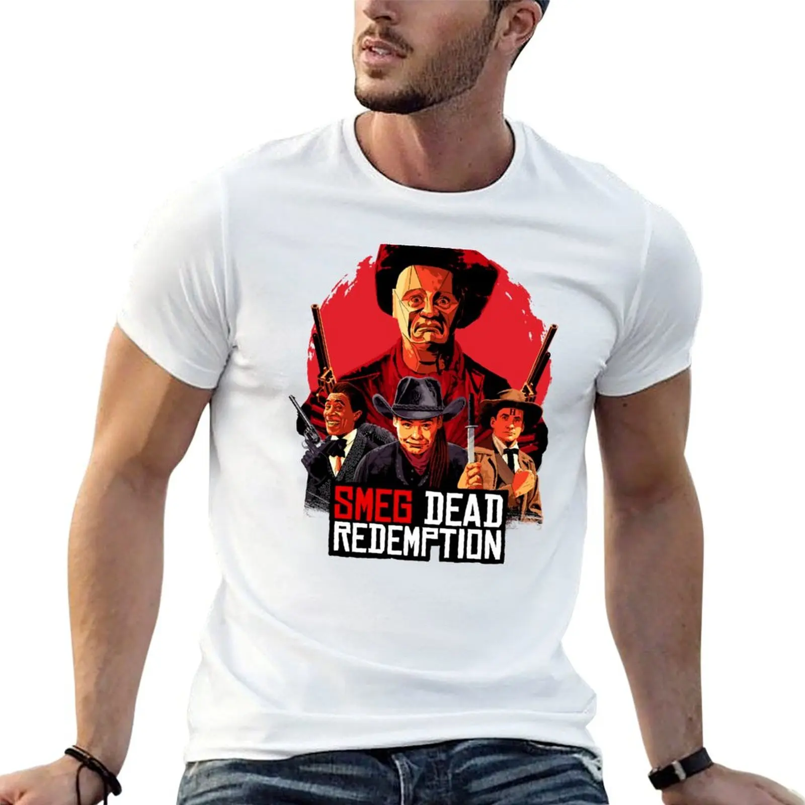 Smeg Dead Redemption - Alternate Version T-Shirt Basic Casual Short Sleeve Cotton Shirt