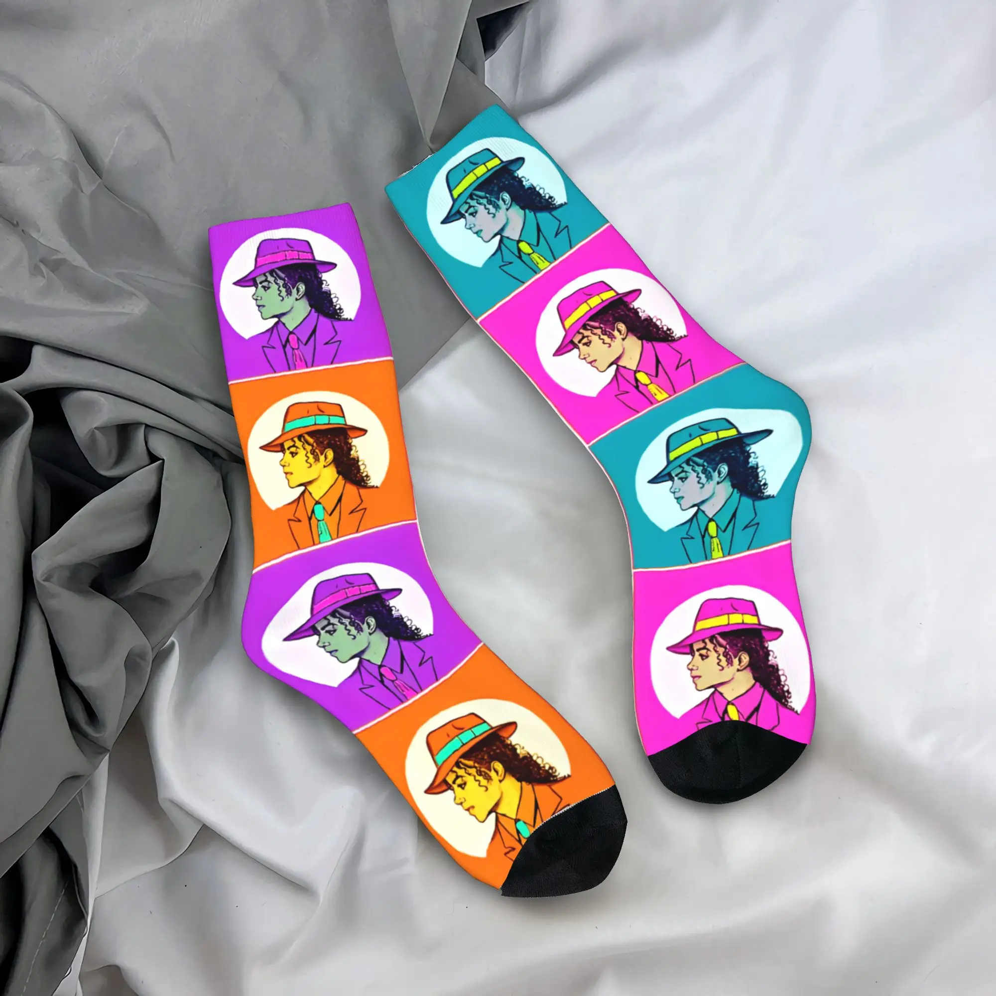 

Olodum Michael Jackson Dance Socks Thriller Dance Moves Party Anti Sweat Stockings Men's Comfortable Outdoor Socks Winter Socks