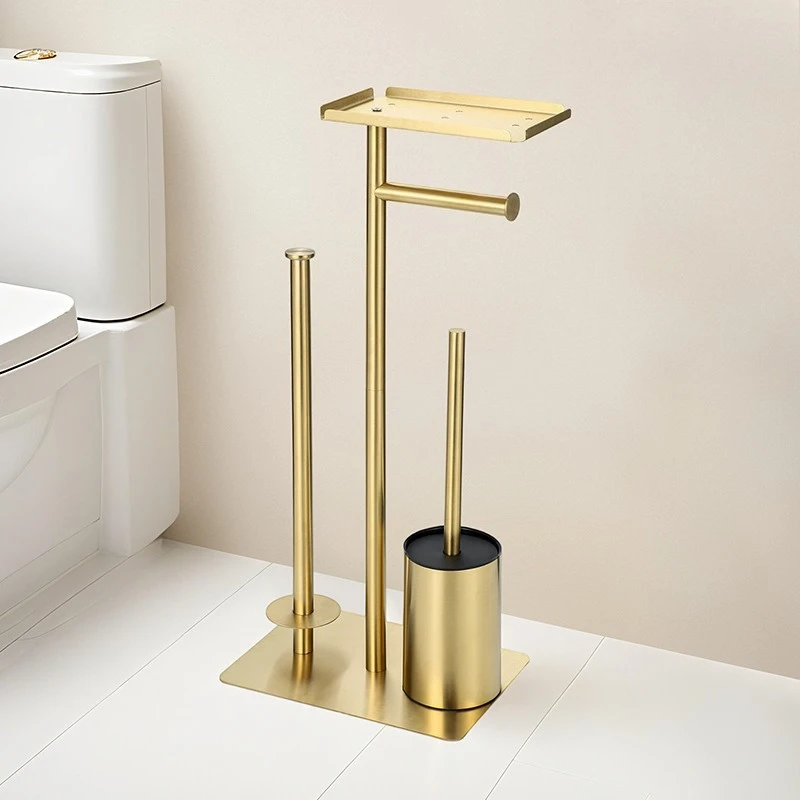 Stainless Steel Paper Holders Multi-functional Waterproof Floor standing Toilet Storage Rack Household Bathroom Equipment