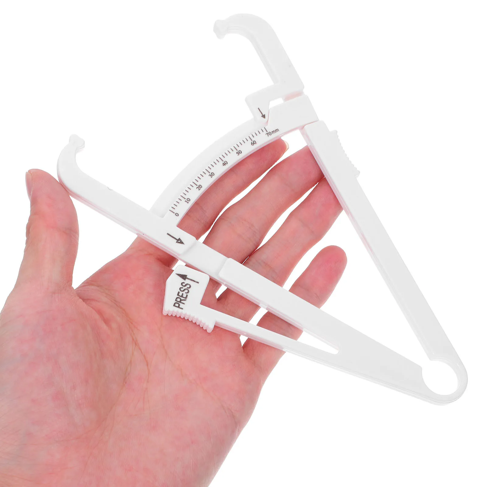 

Body Fat Analyzer 0-70mm Range Accurate Portable Caliper for Fitness Enthusiasts Easy to Use Reliable Measurement Tool White