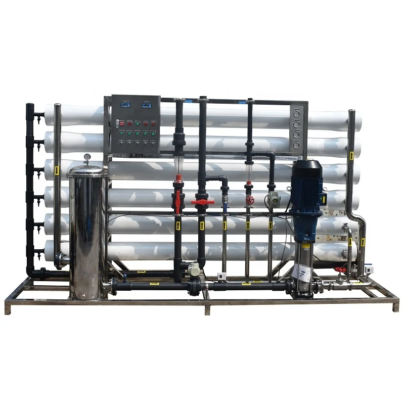 18T Large Reverse Osmosis System for Seawater Desalination Dialysis Treatment Fiber Glass Construction PLC 1 Year Pump