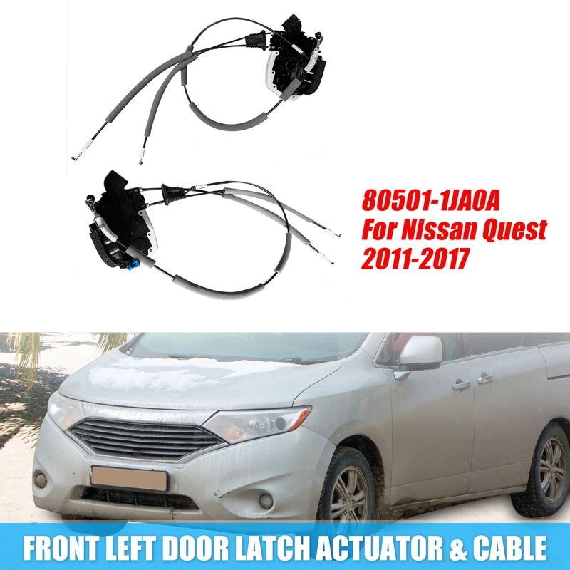 

1Pair Front Door Lock Actuator Latch 80501-1JA0A 80500-1JA0A For Nissan Quest 2011-2017 Door Locking Mechanism Assembly