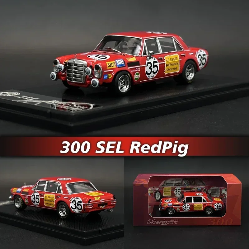 

Liberty64 In Stock 1:64 300 SEL Redpig 6.8L Diecast Diorama Car Model Collection Miniature Toys