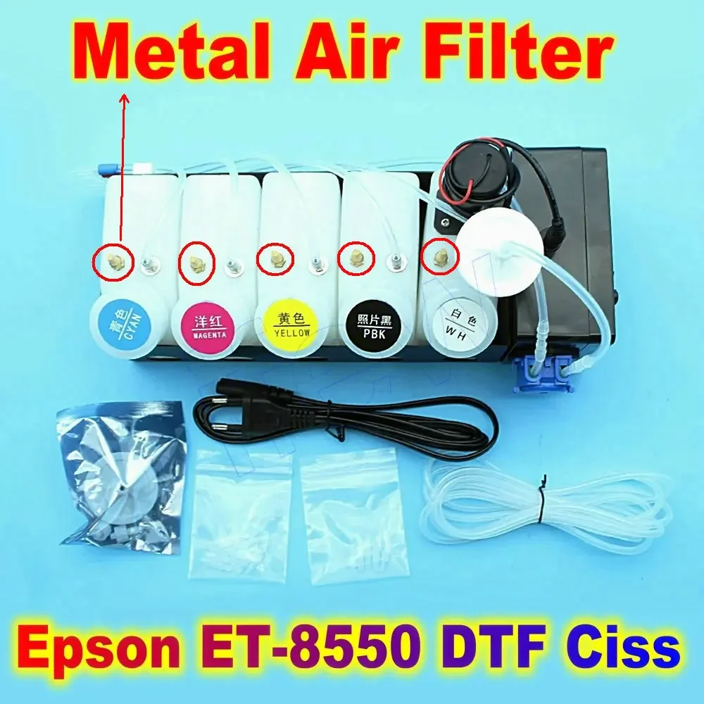 L18050 CISS DTF Ink Supply CISS Tank Device Kit For Epson L8050 L18050 L1800 L800 L805 XP600 DTF DTG Printer White Ink Mixer Kit