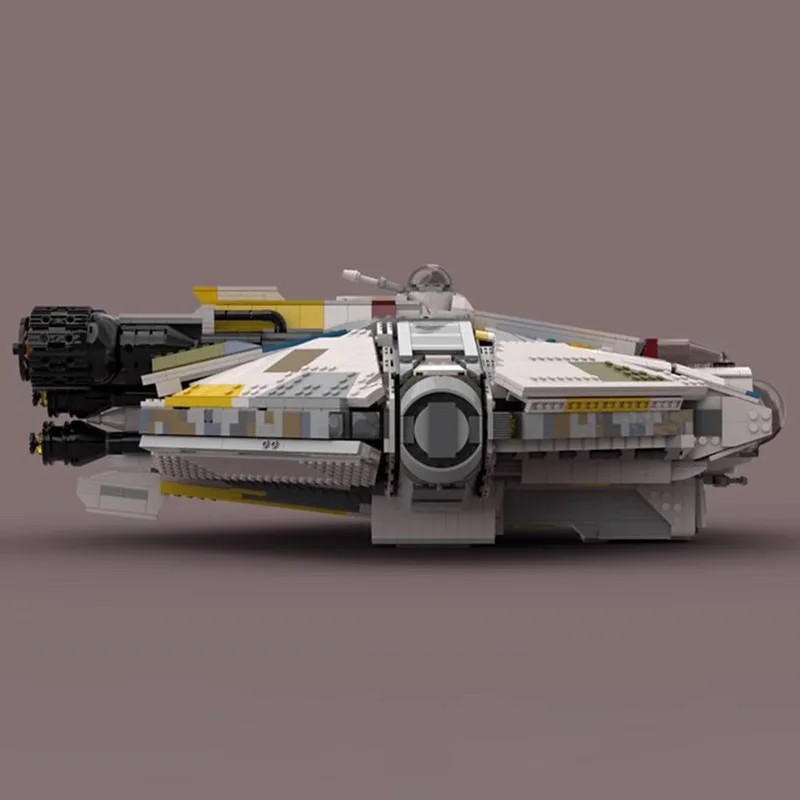 Sci-fi VCX-100 Space Cargo Ship MOC Building Blocks, Armed Freight Vessel Model Bricks Kit, Collectible Assembly Toy
