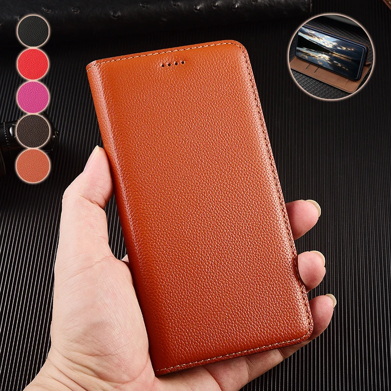 

Luxury Genuine leather Phone Cases For Samsung Galaxy A23 A23e A23S A32 A34 A52S A54 A73 A82 4G 5G Flip Wallet Phone cover Coque