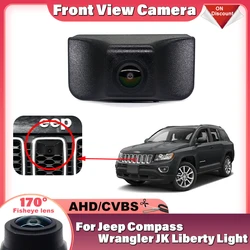 HD 1080P 170°Wide Angle Night Vision Vehicle Front View Fisheye Camera For Jeep Compass Wrangler JK Liberty Light Car Attachment