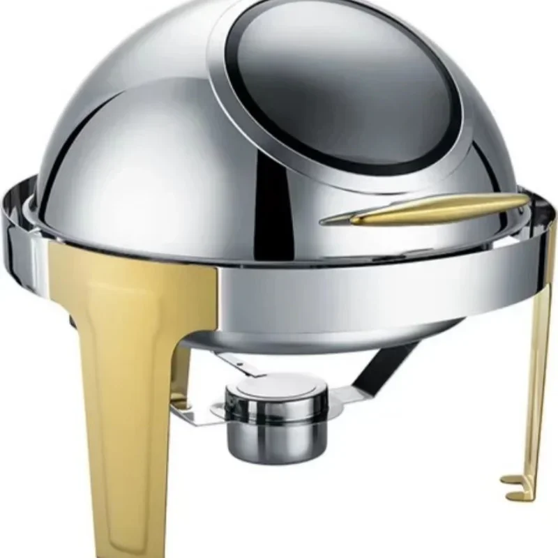 Hot Salesstainless Steel Round Hot Pot Food Heater Kitchenware Set