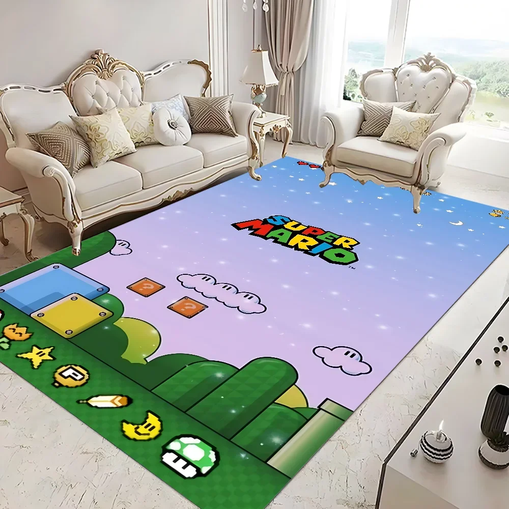 

Cartoon M-Mario-Bros Game Floor Mat Graphic Printed Flannel Doormats For Bathroom Kitchen Entrance Carpet Home Decor