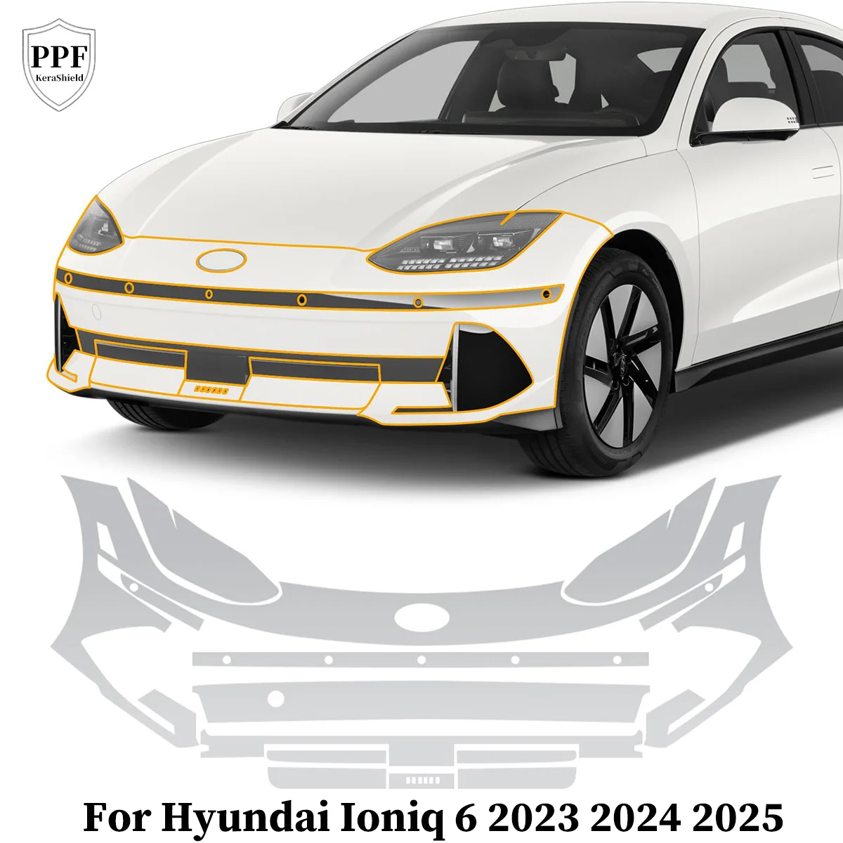 

Pre-cut PPF For Hyundai Ioniq 6 2023-2025 TPU Car Paint Protection Film Matte Clear Bra Anti-Scratch Resistant Cover Repairable