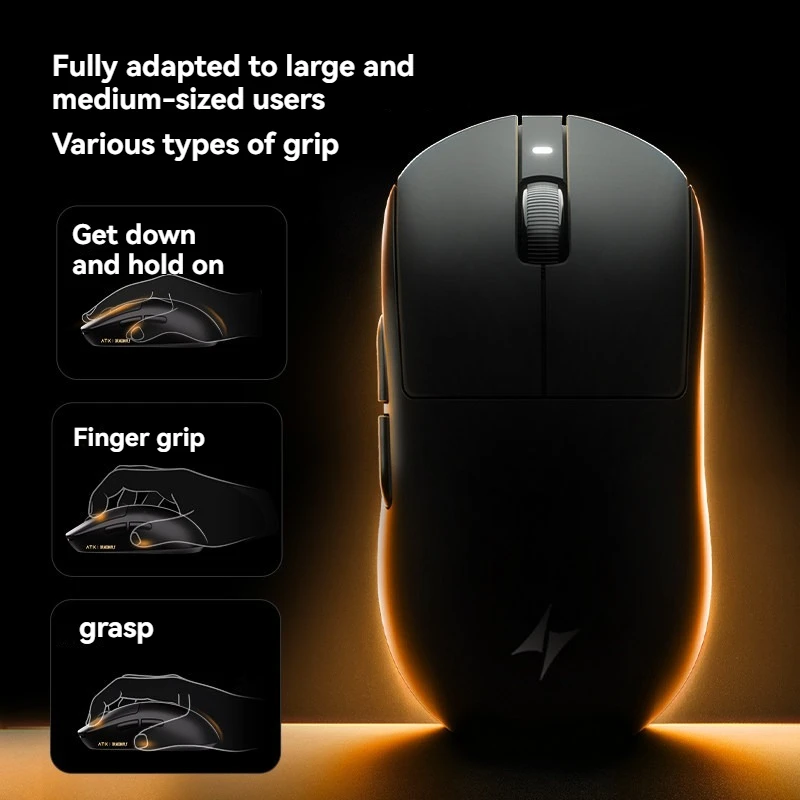 ATK A9 Wireless Mouse Custom Tri-mode Lightweight Ultra 8000Hz Return Rate Ergonomic Game Mechanical Keyboard Accessories