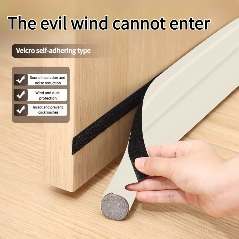 Windproof Strip at the Bottom of the Door, Used to Reduce Cold Air and Sound Insulation, Suitable for Bedrooms and Homes