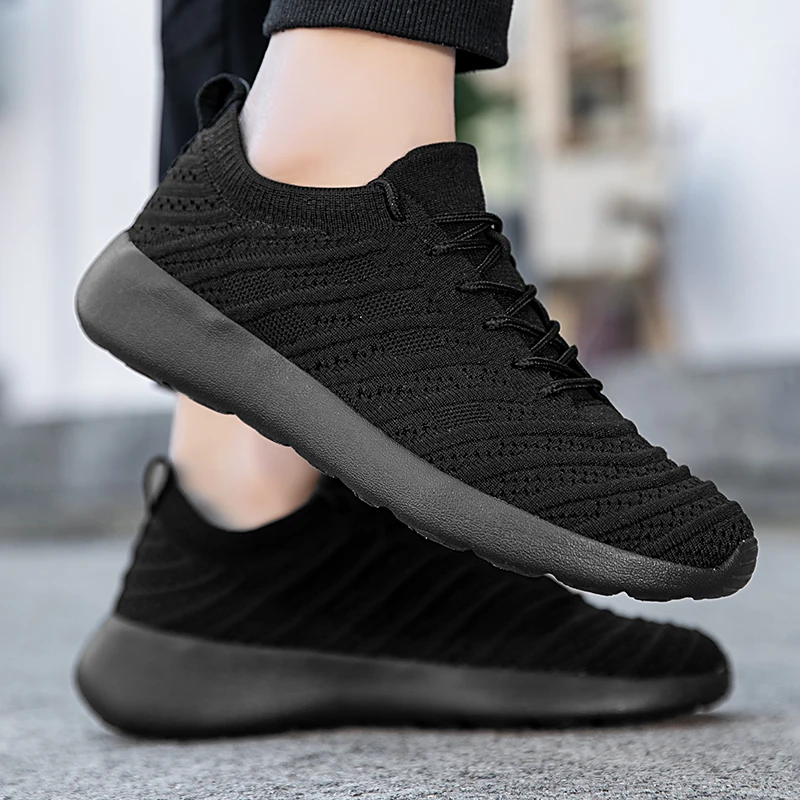 Men's Casual Sports Web Running Shoes Light Soft Elastic Comfortable Breathable Light Wear Lovers Sports Casual Running Shoes