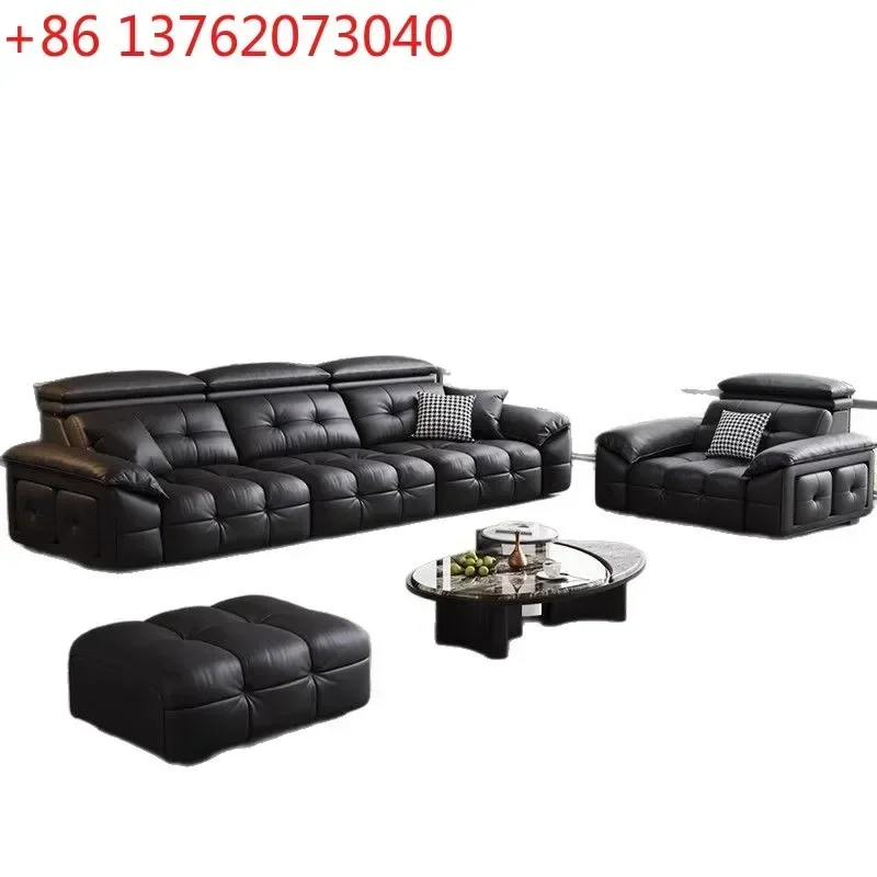 TTNew voice intelligent electric sofa multi-function retractable sofa bed electric remote control opening and closing leather