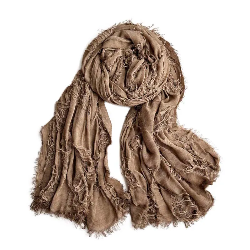 

Хлопковый шарф Wasteland с эффектом потертости и грязной стирки, унисекс