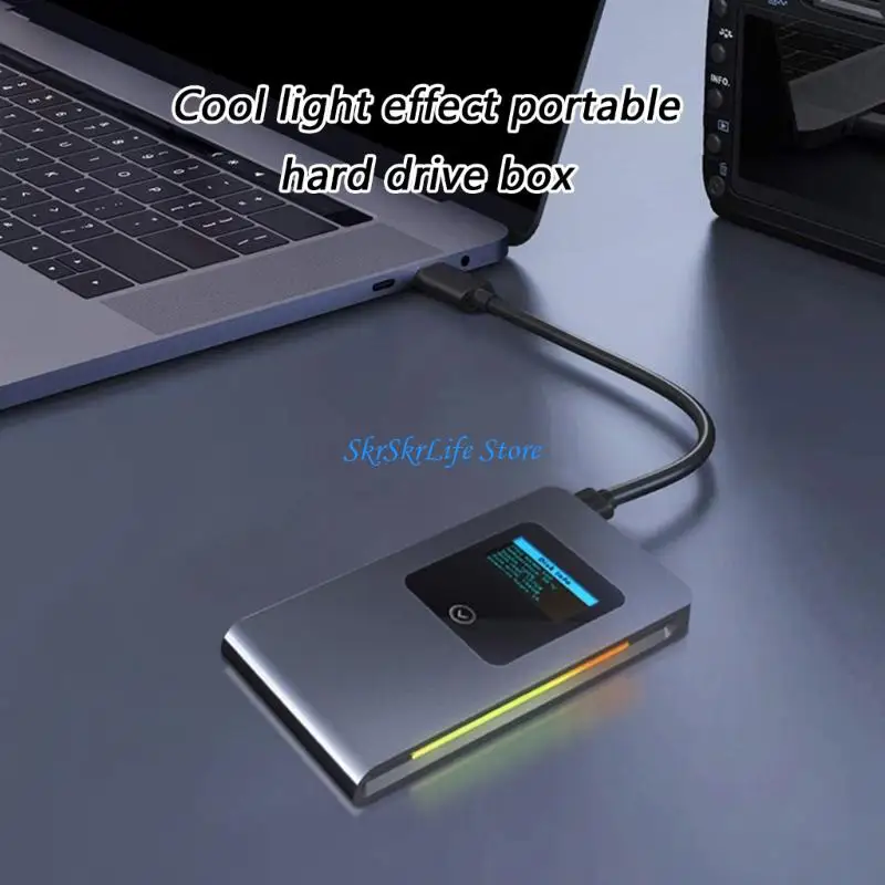 

E65E Aluminum M.2 NVMe SSDs Drive Enclosure with Fast speed 10Gbps and RGBs Light Effect for Data Storage