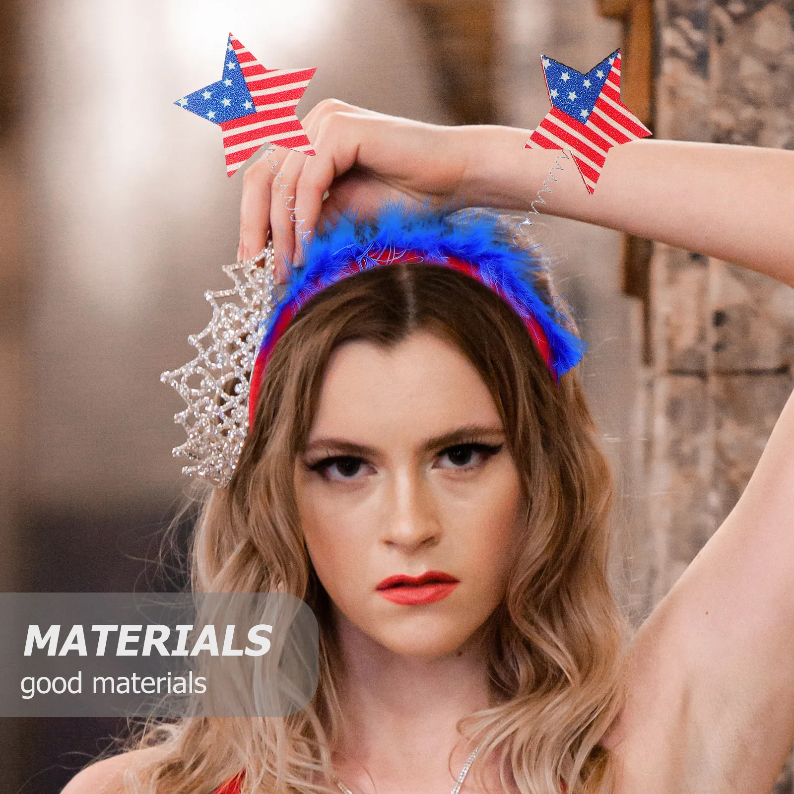 

3pcs American Flag Headband Independence Day Star Festival Hair Decor Patriotic Accessories 4th of July Outfits