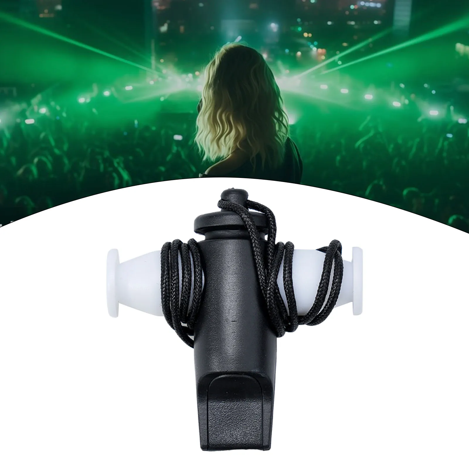 Black And White Instrument Convenient Musical Samba Whistle Carnival Festival Latin Percussion Festivals Plastic Durability