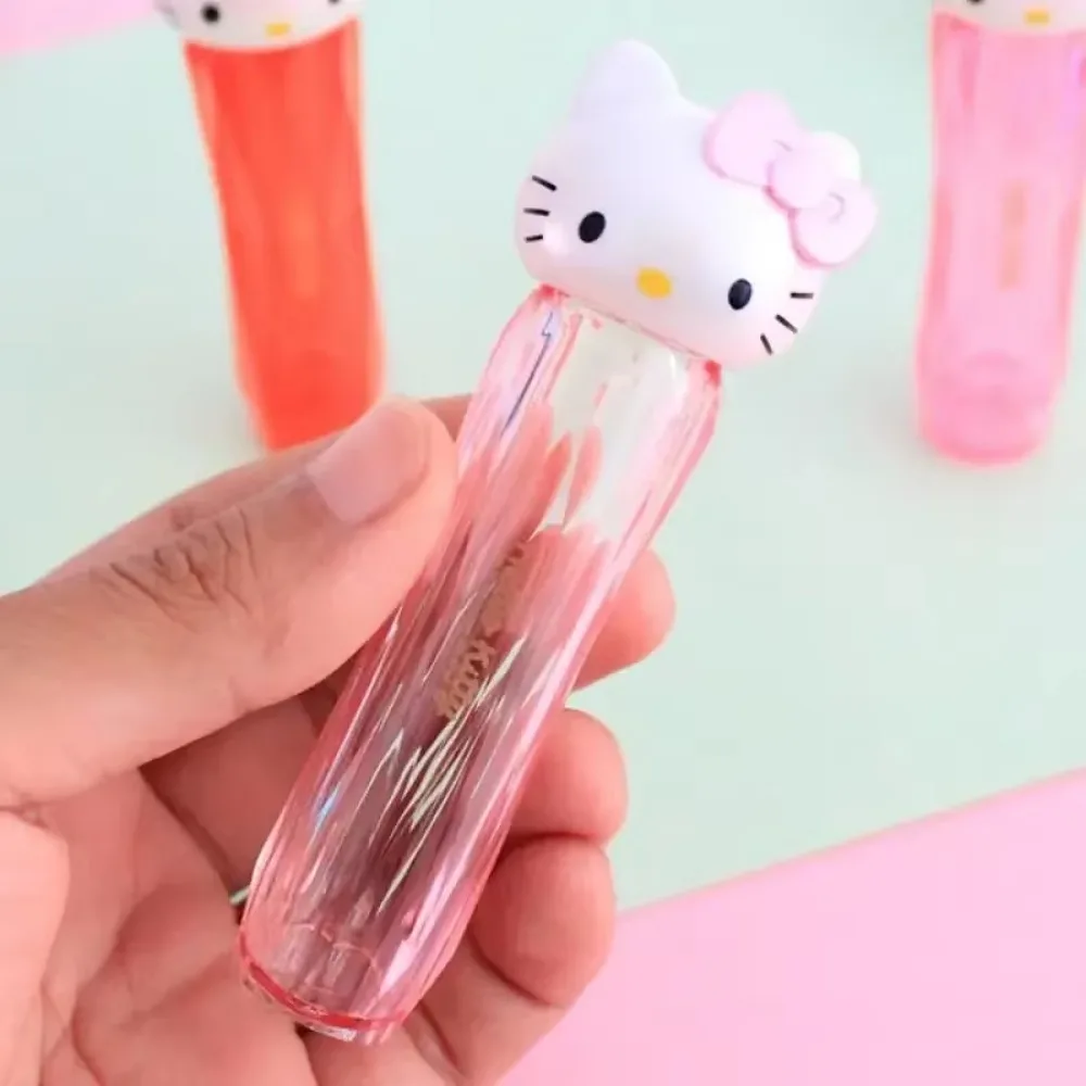 2023 Sanrioed Cute Kawaii Cartoon Kitty Cat Cotton Swab Bottle Storage Box Cute Beauty Portable Toothpick Bottle Girls Gift