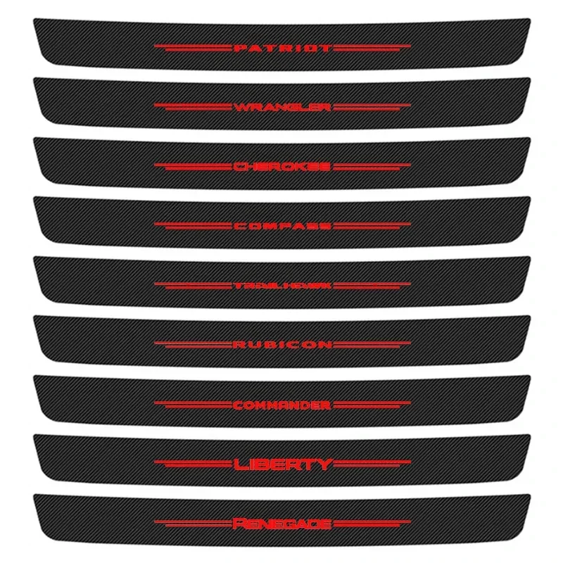 1Pc Car Trunk Bumper Protective Sticker for Jeep Patriot Wrangler Cherokee Compass Trail Hawk Rubicon Liberty Commander Renegade