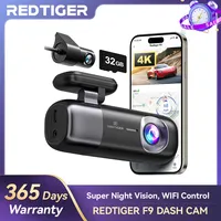REDTIGER Dash Cam 4K Front and Rear WiFi GPS Car Camera for Parking Mode Car Dvr for Night Vision Car Recorder By App Control