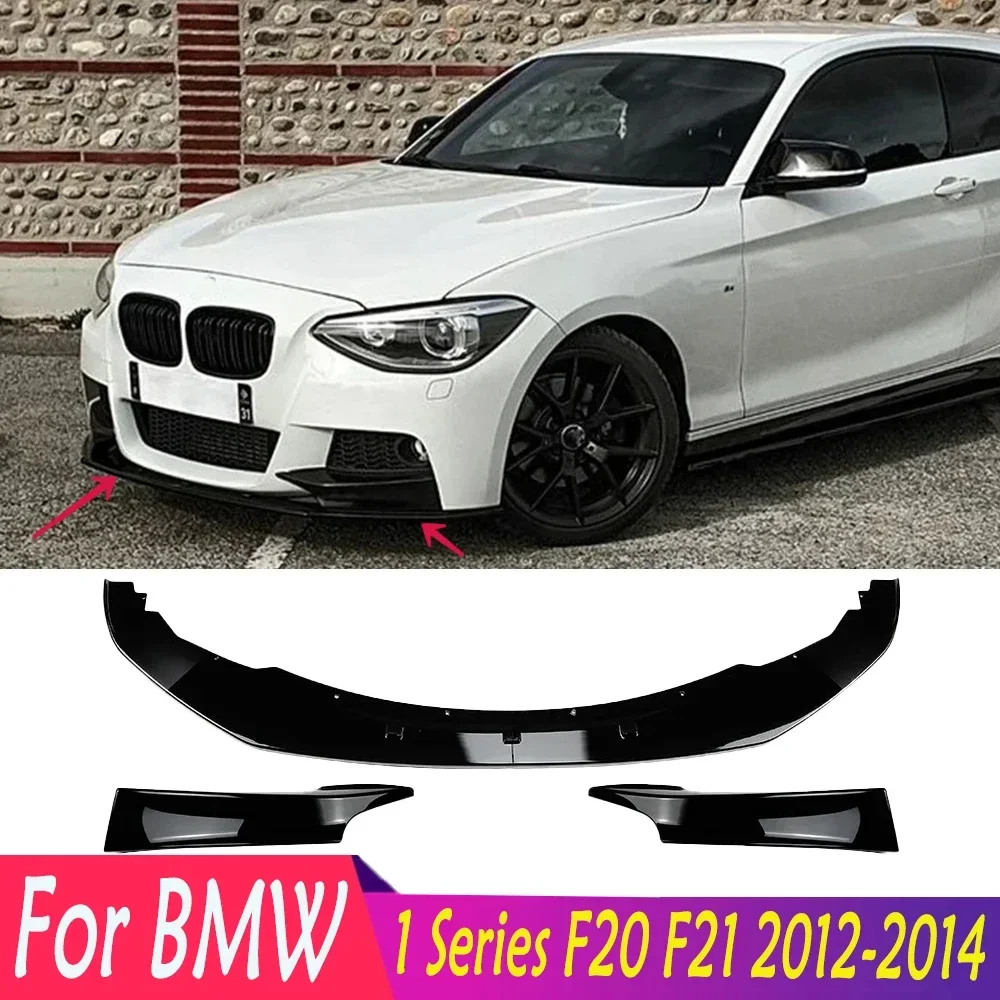 

Front Bumper Lip Spoiler For BMW 1 Series F20 F21 2012-2014 High Quality M Sport Style Canard Cover Trim Splitter Body Kits