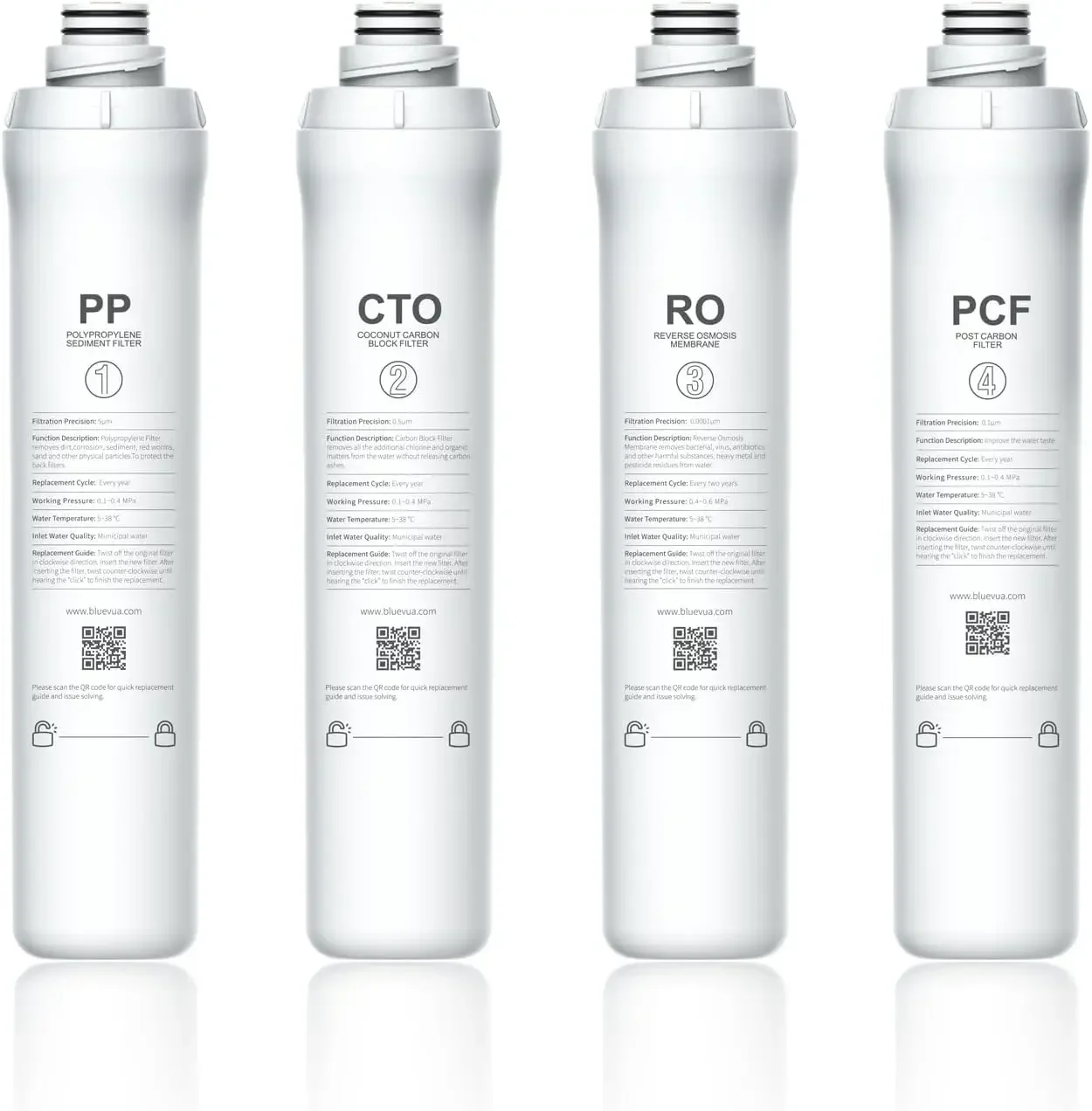 

4-Pack Replacement Filter Set, Pack of 4 Filters