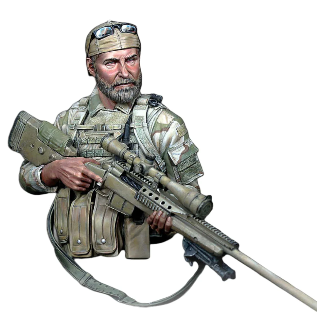 Kit de modèle en résine non peinte 1/10, portrait à mi-longueur du tireur d'élite de l'armée américaine, GK non assemblé et non peint, 1454X