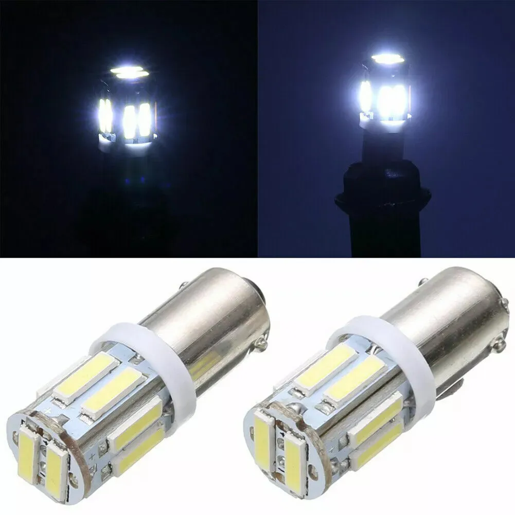 2x 2W BA9S 7020 LED Car White Light Lamp Bulb License Plate Interior Light Bulb