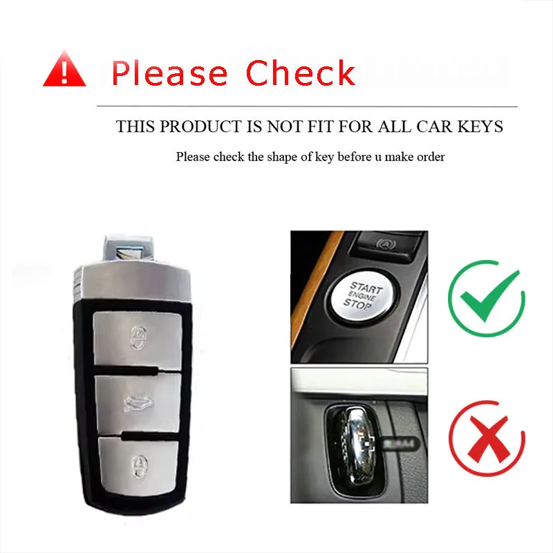 Zinc Alloy Car Key Cover Case Shell Holder Fob For Volkswagen VW CC Passat B6 B7 Passat 3C CC Maogotan R36 B5 B7L Accessories