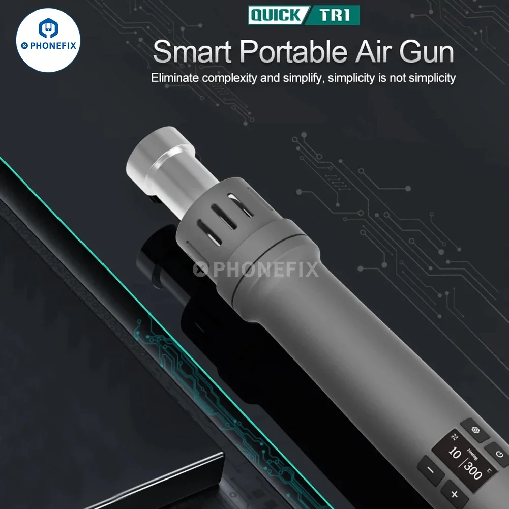 Imagem -02 - Pistola de Calor Portátil com Display Digital Volume de ar Quente Telefone Pcb Bga Chip Smd Reparo Desoldering 1000w Tr1