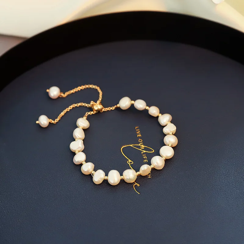 Mode 100% Barock Süßwasser Perle 14K Gold Gefüllt Weibliche Armband Großhandel Schmuck Für Frauen Geburtstag Geschenke Billig – Detail 7